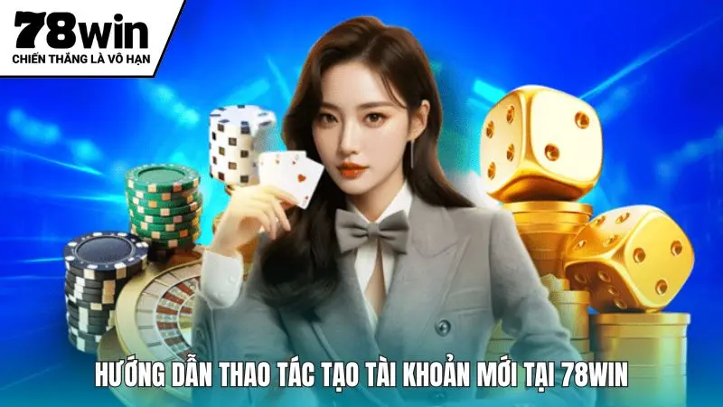 Hướng dẫn thao tác tạo tài khoản mới tại 78win